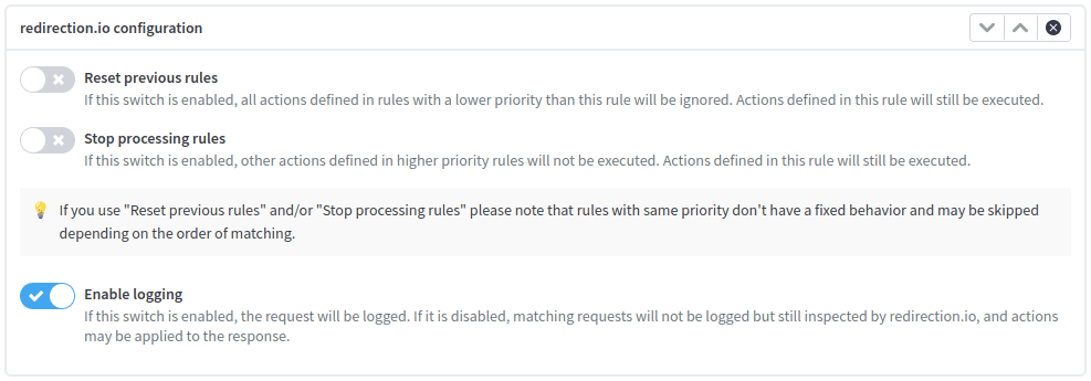 Configuration action