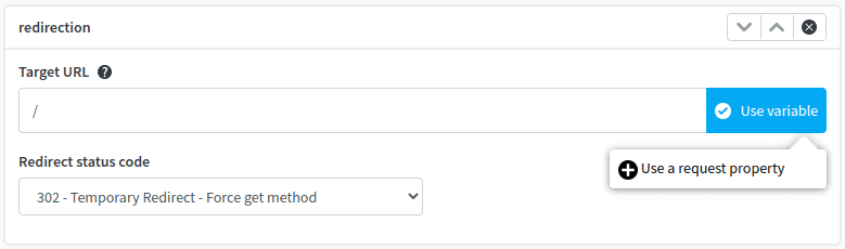 Button to use a request property