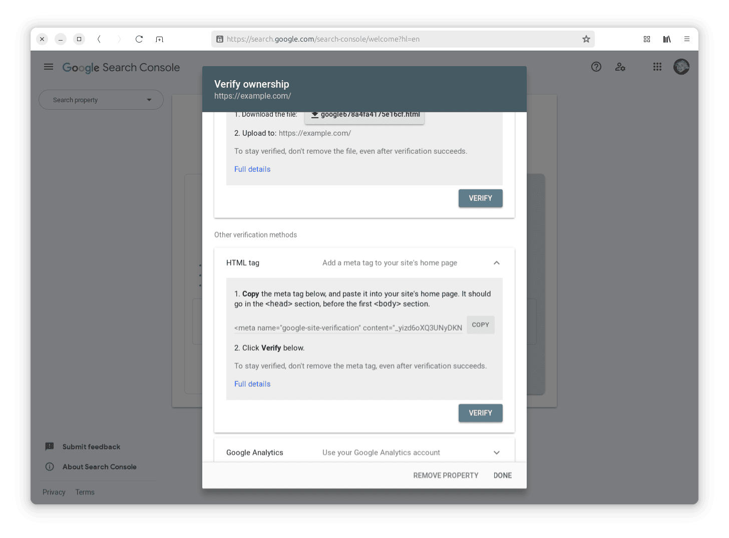 Choose the "HTML Tag" Validation Method