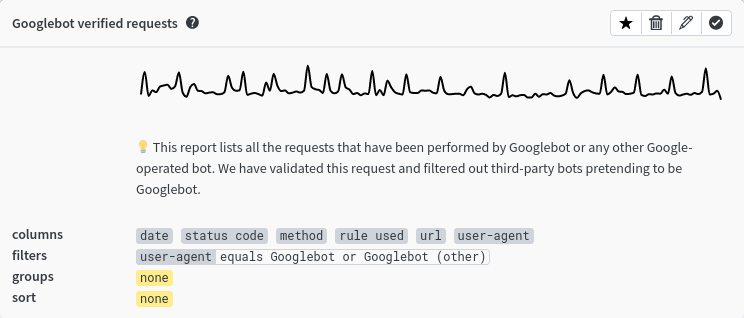 An example logs view, which allows to easily filter traffic logs with redirection.io