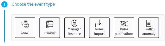 When creating a new notification, you must choose the notification type
