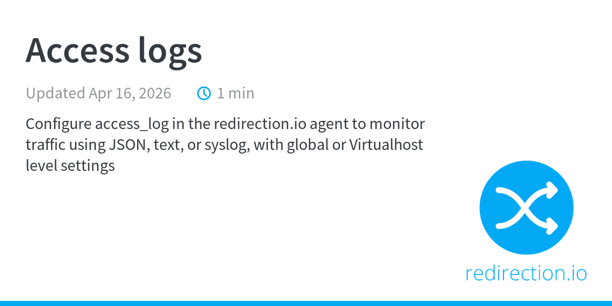 Access logs - Agent documentation | Documentation