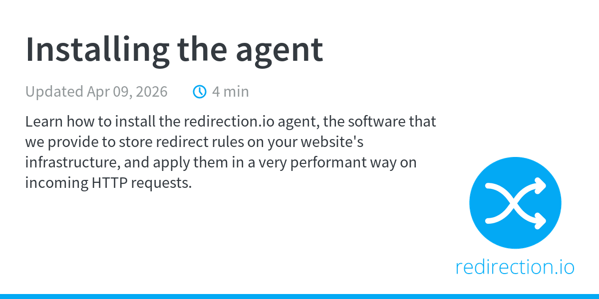 Installing the agent - Agent documentation | Documentation
